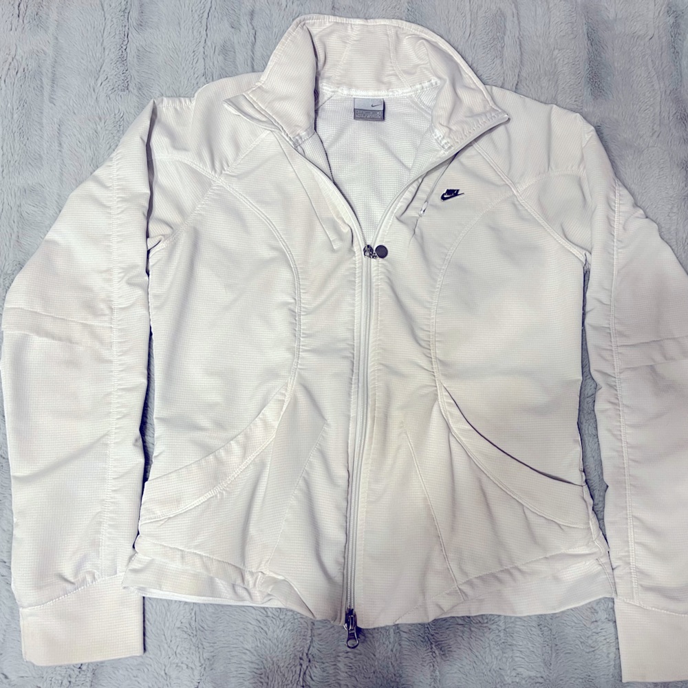 White Nike Tennis Jacket /vintage double Zip-Up
